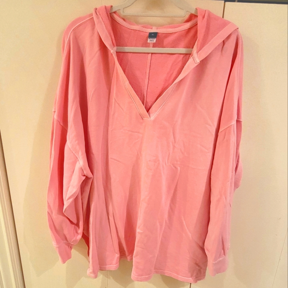 Old Navy Womens Pink Hooded Sweatshirt